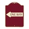 Signmission One Way With Left Arrow Heavy-Gauge Aluminum Architectural Sign, 24" x 18", BU-1824-24385 A-DES-BU-1824-24385 - alternate 1